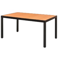  Garden Table Brown 150x90x74 cm Aluminium and WPC
