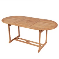  Garden Table 180x90x75 cm Solid Teak Wood