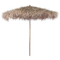  Bamboo Garden Parasol with Banana Leaf Roof 210 cm