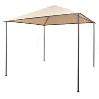  Gazebo Pavilion Tent Canopy 3x3 m Steel Beige