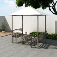 Garden Pavilion with Table and Benches 2.5x1.5x2.4 m