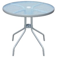  Bistro Table Grey 80x71 cm Steel