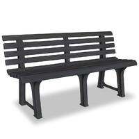  Garden Bench 145.5 cm Plastic Anthracite