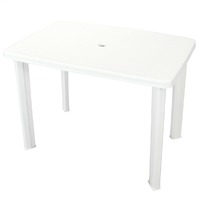  Garden Table White 101x68x72 cm Plastic