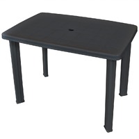  Garden Table Anthracite 101x68x72 cm Plastic