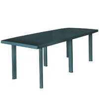  Garden Table Green 210x96x72 cm Plastic