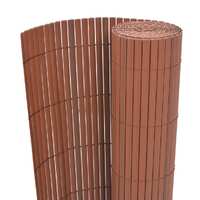  Double-Sided Garden Fence PVC 90x300 cm Brown