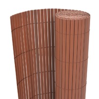  Double-Sided Garden Fence PVC 90x500 cm Brown