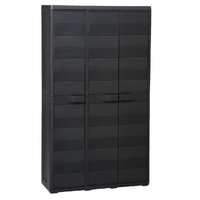  Garden Storage Cabinet with 4 Shelves Black