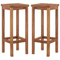  Bar Chairs 2 pcs Solid Acacia Wood