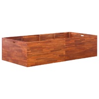  Garden Raised Bed Acacia Wood 200x100x50 cm