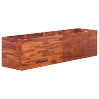  Garden Raised Bed Acacia Wood 200x50x50 cm