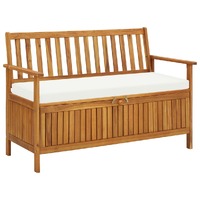  Garden Storage Bench Solid Acacia Wood 120x63x84 cm