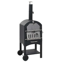  Charcoal Fired Outdoor Pizza Oven with Fireclay Stone