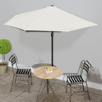  Garden Parasol with Aluminium Pole Sand 300x155 cm Half