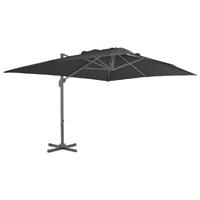  Cantilever Garden Parasol with Aluminium Pole 400x300 cm Anthracite