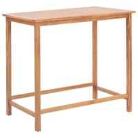  Garden Bar Table 120x65x110 cm Solid Teak Wood