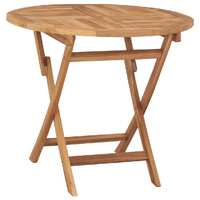  Folding Garden Table 85x76 cm Solid Teak Wood