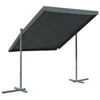  Gazebo with Tiltable Retractable Roof 350x253x196 cm Anthracite