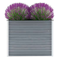  Garden Raised Bed Galvanised Steel 100x40x77 cm Grey