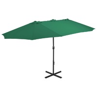  Garden Parasol with Aluminium Pole 460x270 cm Green