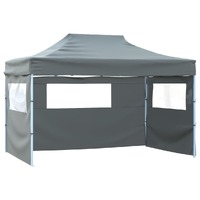  Foldable Tent with 3 Walls 3x4.5 m Anthracite