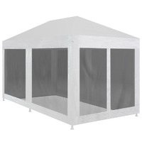  Party Tent with 6 Mesh Sidewalls 6x3 m