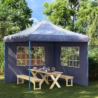  Party Tent Sidewall 2 pcs with Window PE Blue