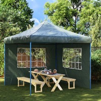  Party Tent Sidewall 2 pcs with Window PE Green