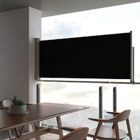  Patio Retractable Side Awning 100 x 300 cm Black