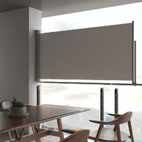  Patio Retractable Side Awning 120 x 300 cm Grey
