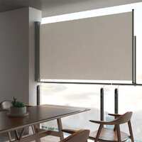  Patio Retractable Side Awning 140 x 300 cm Cream