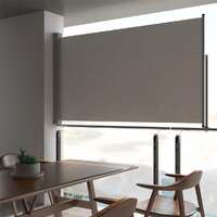  Patio Retractable Side Awning 140 x 300 cm Grey