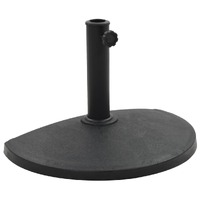  Parasol Base Half Round Polyresin 9 kg Black