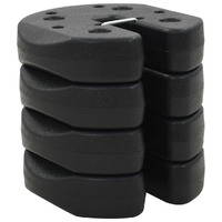  Gazebo Weight Plates 4 pcs Black 220x50 mm Concrete