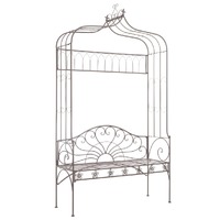  Garden Bench 122 cm Iron Antique Brown
