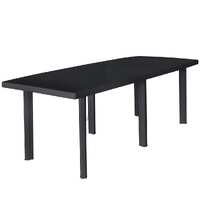  Garden Table Anthracite 216x90x72 cm Plastic