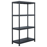  Storage Shelf Rack Black 100 kg 60x30x138 cm Plastic