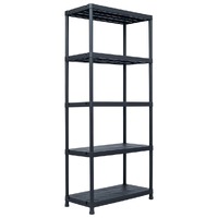  Storage Shelf Rack Black 500 kg 90x60x180 cm Plastic