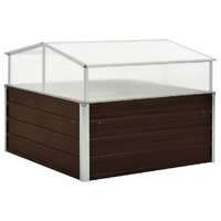  Greenhouse Brown 100x100x85 cm Galvanised Steel