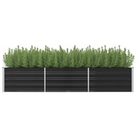  Garden Raised Bed Anthracite 240x80x45 cm Galvanised Steel
