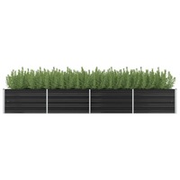  Garden Raised Bed Anthracite 320x80x45 cm Galvanised Steel