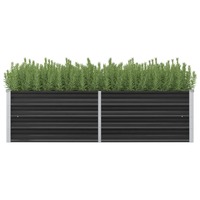  Garden Raised Bed Anthracite 160x40x45 cm Galvanised Steel