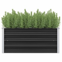  Garden Raised Bed Anthracite 100x40x45 cm Galvanised Steel