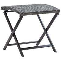 Folding Stool Poly Rattan Grey