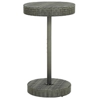  Garden Table Grey 60.5x106 cm Poly Rattan
