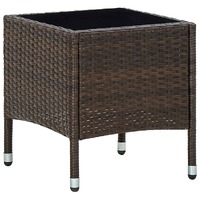  Garden Table Brown 40x40x45 cm Poly Rattan