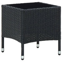  Garden Table Black 40x40x45 cm Poly Rattan