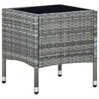  Garden Table Grey 40x40x45 cm Poly Rattan