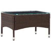  Coffee Table Brown 60x40x36 cm Poly Rattan